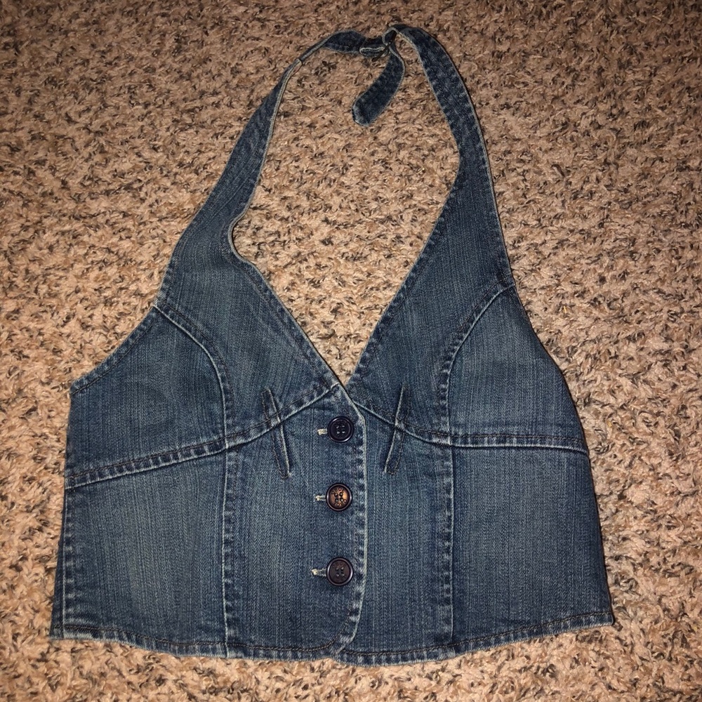 Y2K vintage denim vest